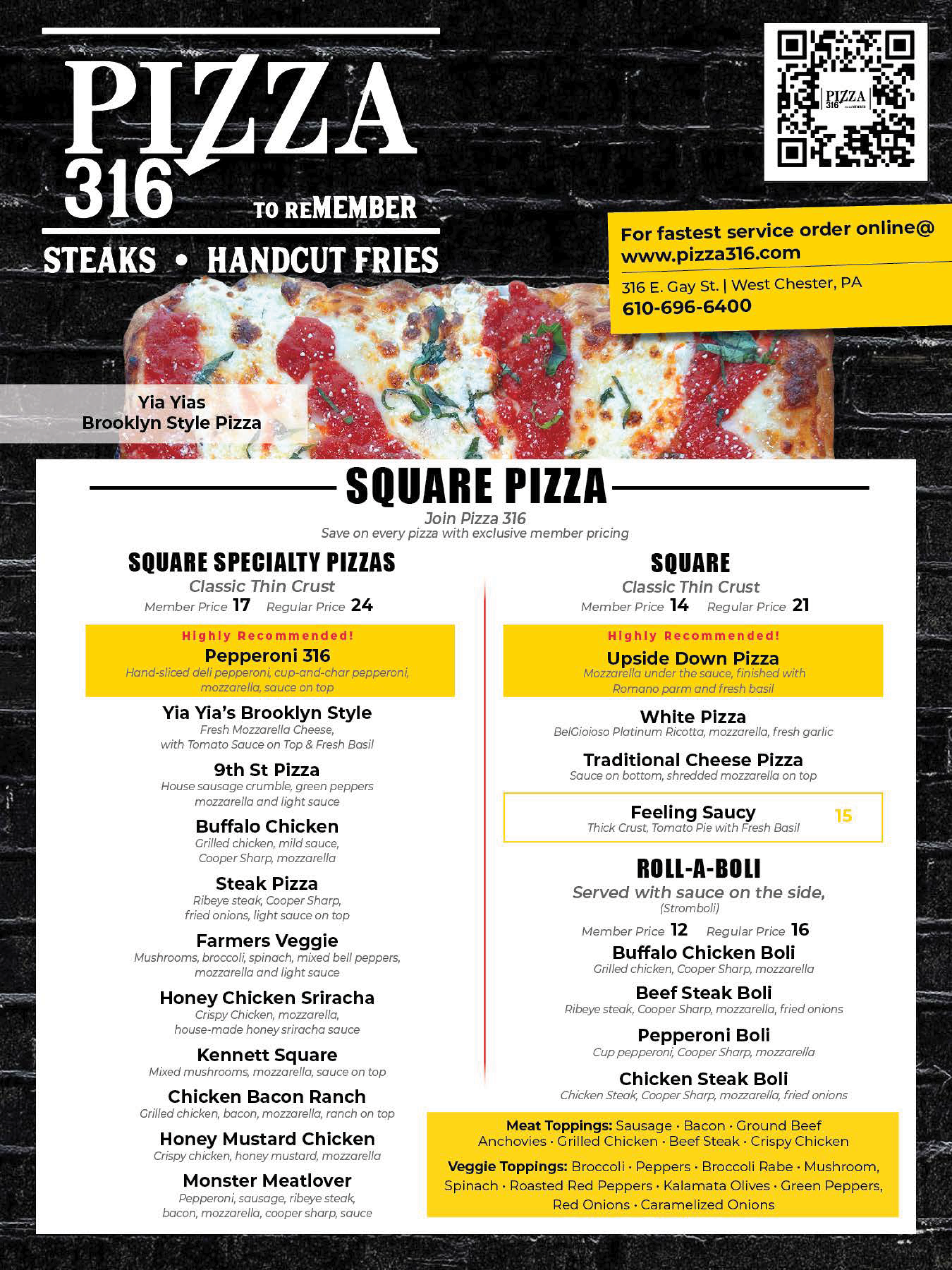 ぴざページ Pizza to Remember Menu — Pizza 316